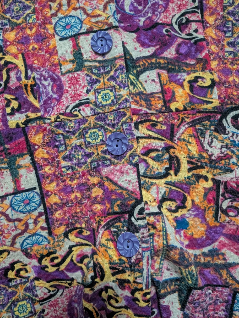 ROSSI Rima Multicolor  Print Cardigan Jacket - Picture 4 of 13